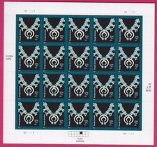 2004 NAVAJO JEWELRY STAMP SHEET NATIVE AMERICAN ART 2 CENT x20 UNUSED POSTAGE