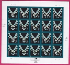 2004 NAVAJO JEWELRY STAMP SHEET NATIVE AMERICAN ART 2 CENT x20 UNUSED POSTAGE