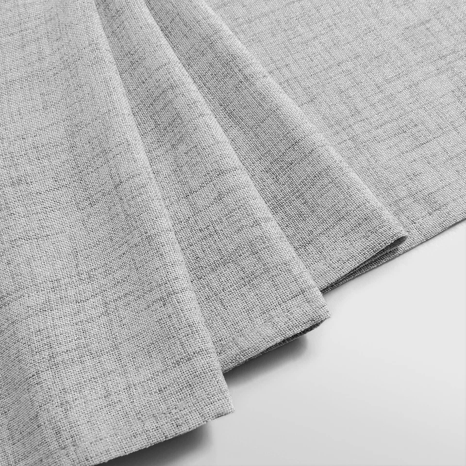 2 Panel Natural Linen Rod Pocket Sheer Window Curtain Drapes Living Room Bedroom - Image 4 of 4