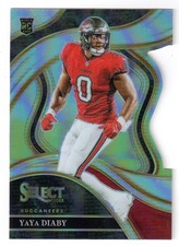 2023 Panini Select #204 YaYa DIABY CLUB LEVEL 'SILVER PRIZM' DIE-CUT RC! BUCS