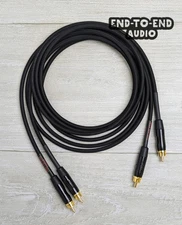 Hi-Fi Dual Stereo RCA Cable Set | Mogami Audio Cable, Gold RCA, Braided Sleeve