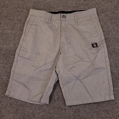 Volcom Chino Shorts Mens 30x10 Gray Heather Mid Rise Skate Surf Streetweasr
