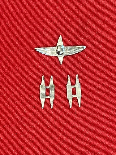 VINTAGE HASBRO 1967  GIJOE Action Pilot Dress Uniform Captain Bars & wings  NICE