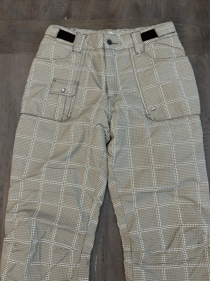 Pantalones de snowboard Orage marrón a cuadros esquí nieve aislados impermeables para mujer medianos Foto 2 de 4