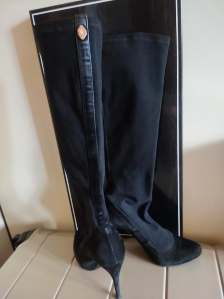 Women Cesare Paciotti Boots Black Knit 36.5