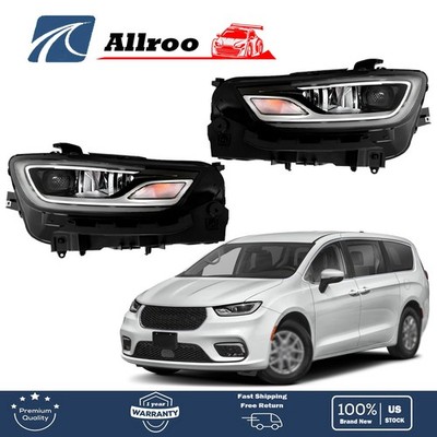 LED Headlights Housing Projector Pair Set Fit For Chrysler Pacifica 2021-2023