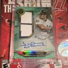 Topps 2019 Triple Threads Autograph Jumbo Relic Emerald /50 Johnny Damon Yankees