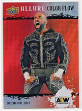 SCORPIO SKY 2022 Upper Deck AEW Allure Red/Orange Color Flow Card #R-38