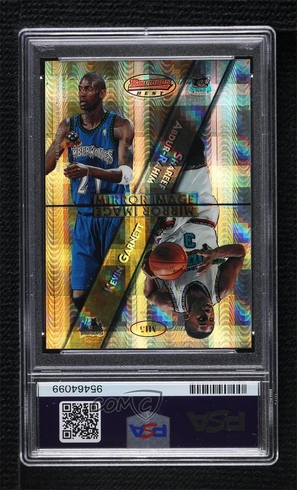 1997 Bowman's Best Atomic Refractor Tracy McGrady Grant Hill PSA 9 Rookie RC HOF - Image 2 of 2