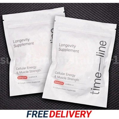 Time-Line Longevity Supplement Mitopure Urolithin A 60 Softgaels -2 Pack - 07/27