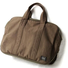 [Pre-Owned] PORTER Yoshida Kaban Business Bag Briefcase Khaki Handbag Work Japan