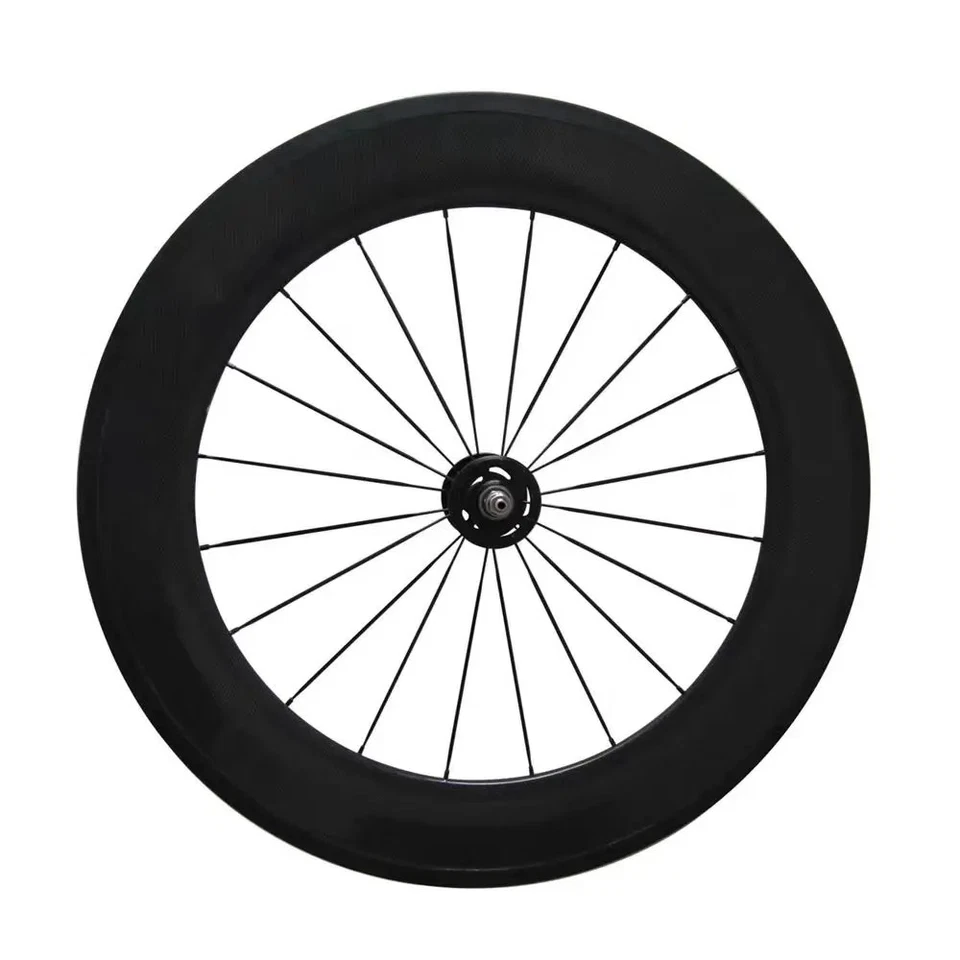 碳纤维轨道自行车车轮 700C 88 毫米深度 25 毫米宽度固定齿轮自行车轮组 — 第 3/4 张图片