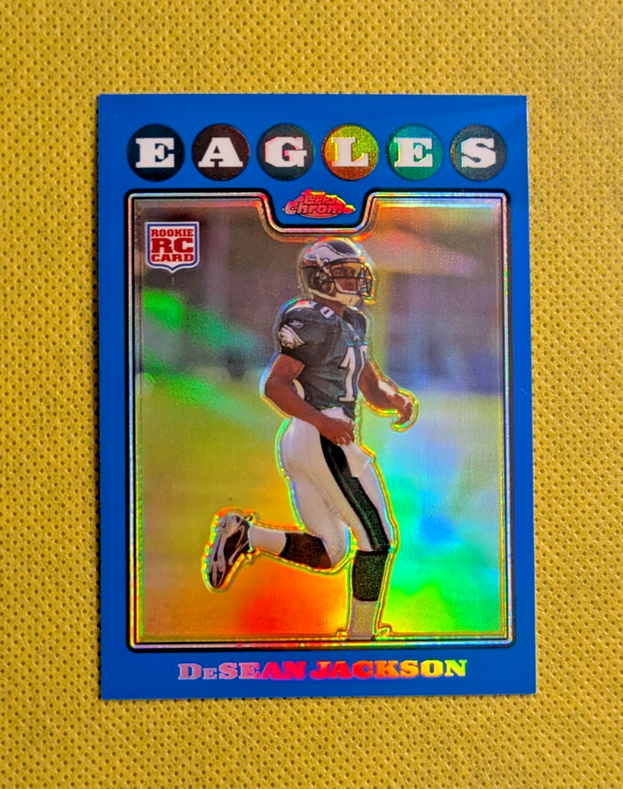 2008 Topps Chrome DESEAN JACKSON RC #TC198 Blue Refractor - WR Eagles
