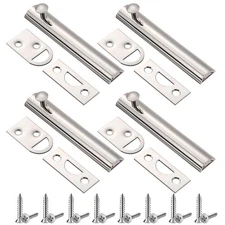 4 Pcs Solid Brass Surface Bolt Door Slide Bolt Door Latches for Top of Slide ...