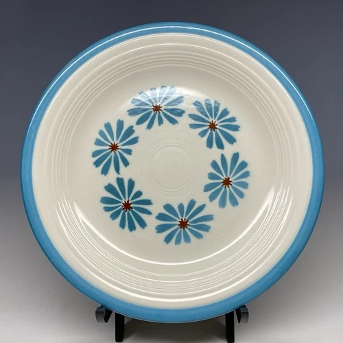 Vintage Fiesta Ware BLUE HAWAIIAN TURQUOISE Daisy  10 1/4 Inch Dinner Plate