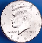 2001-P Clad Gem BU Kennedy Half Dollar Coin From OBR FAST SHIPPING