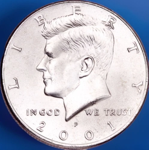 2001-P Clad Gem BU Kennedy Half Dollar Coin From OBR FAST SHIPPING