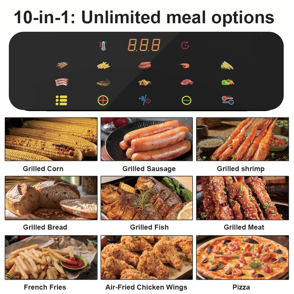 Digital Air Fryer Toaster Oven with Rotisserie and Dehydrator