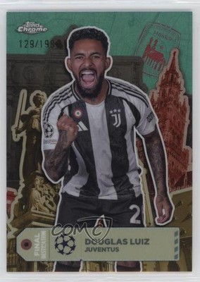 2024 Topps Chrome UEFA Club Competitions Aqua Refractor /199 Douglas Luiz 16tx