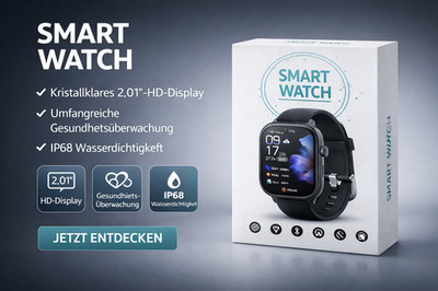 Smartwatch Pro für Original iPhone 2026  2,0'' AMOLED Display, EKG+PPG, IP68