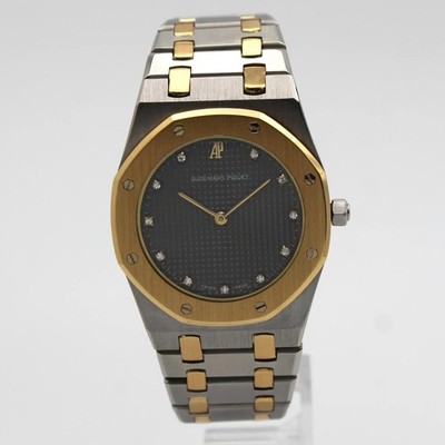 Audemars Piguet Royal Oak 18K Yellow Gold Steel Gray Dial Mens Watch 56303SA