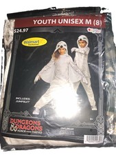 Disguise Dungeons  Dragons Owlbear Hooded Jumpsuit Costume M 8 White/Gray
