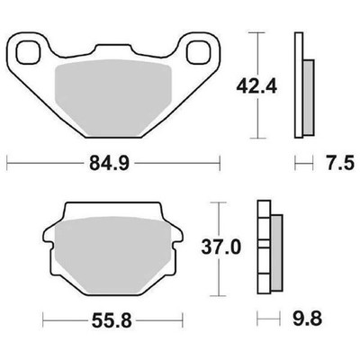 PAAR BREMSBELÄGE 546HF 546 HF für Kawasaki 400 ZR XANTHUS 1983-1985