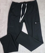 Figs Mens Cairo Cargo Scrub Pants Black  Medium Tall