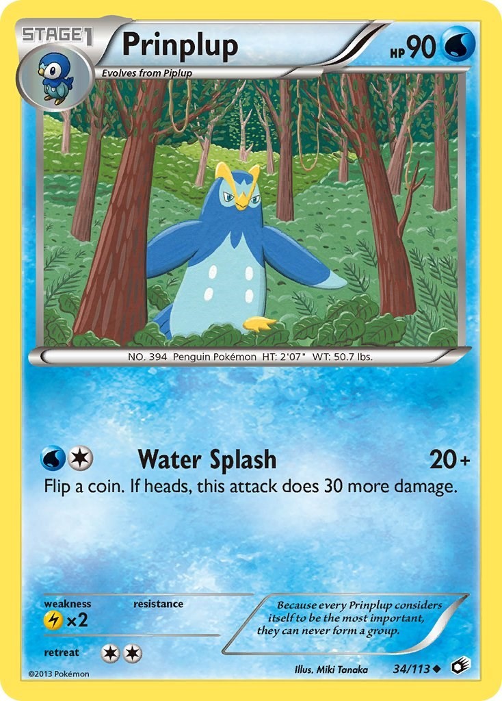 Prinplup (34/113) Uncommon NM LTR Legendary Treasures Pokemon TCG