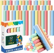 48 PCS Colored Chalkboard Chalk Dustless Sticks Indoor School Menu Art Writing
