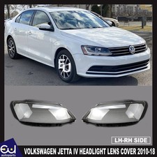 LEFT RIGHT SIDE PAIR HEADLIGHT LENS COVER LAMP FOR VOLKSWAGEN JETTA IV 2010-2018