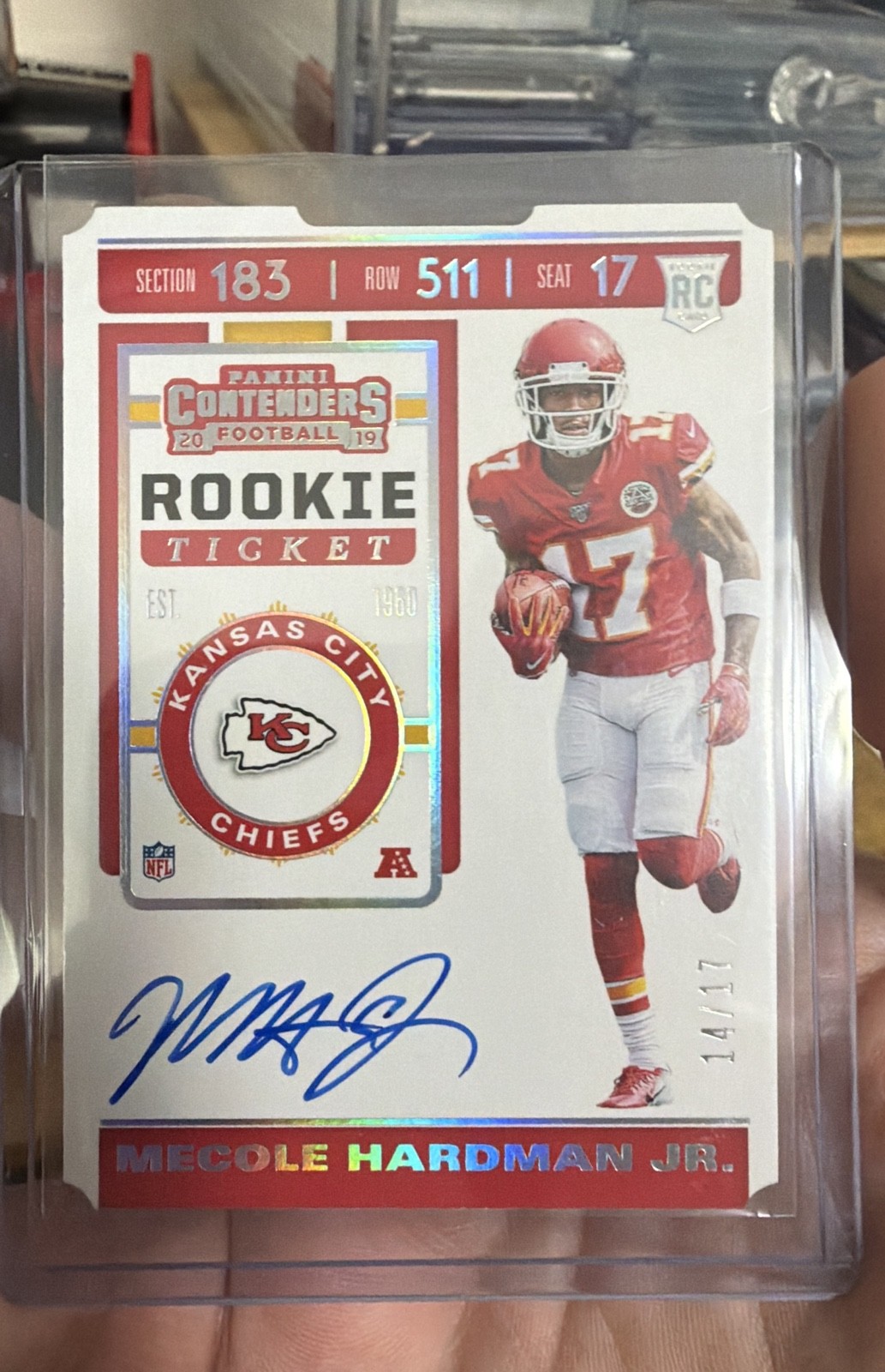 Mecole Hardman Panini Contenders #115 Autograph