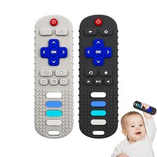 YAPROM 2Pcs Silicone Teething Toys for Babies - TV Remote Shaped Teether, BPA...