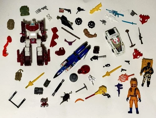 MOTU He Man Transformers Star Wars GI Joe Action Figure Vintage Weapon Parts Lot