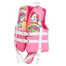 Toddler Swim Vest, Kids Pool Float Jackets Baby Swim Float for Kids Large Pink