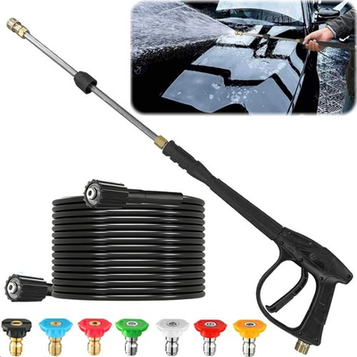 #ad 5800PSI Pressure Car Power Washer Spray Gun Wand Lance 7 Nozzles Tip Hose Kit $8.99