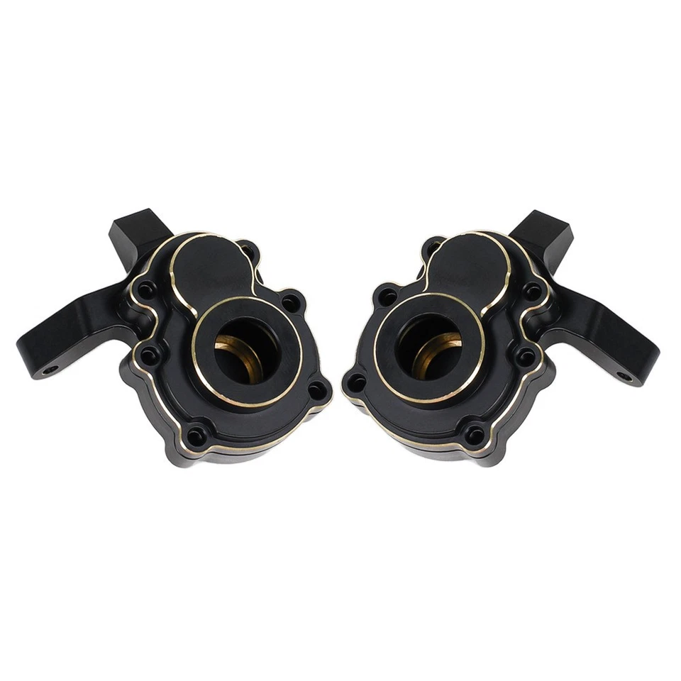 Messing Schwarz Gold Frontlenkungsbecher Hochfest für FMS 1/10 FCX10 K5 RC Auto - Bild 2 von 4