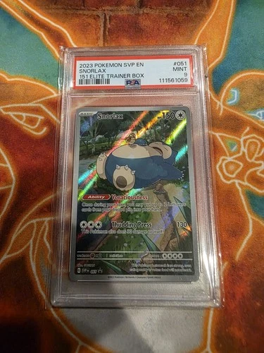 2023 POKEMON SVP EN-SV BLACK STAR PROMO 151 ELITE TRAINER BOX #051 SNORLAX PSA 9
