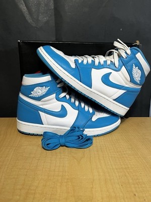 Nike Jordan 1 Retro High OG Shoe UNC University Blue White 2015 Men Sz 9 Sneaker