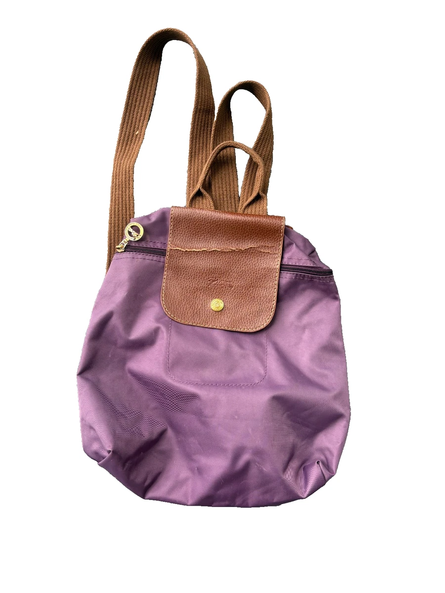 Purple Leather Exterior Longchamp Bags & Handbags for Women for