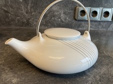 Arzberg Tunis TEAWORLD Colombo Teekanne 1 Liter weiß Chromgriff Porzellan neuw. 