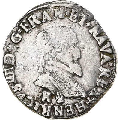 France, Henri IV, 1/2 Franc, 1604, Bordeaux, Argent, TB+, Duplessy:1212A - Photo 1/2