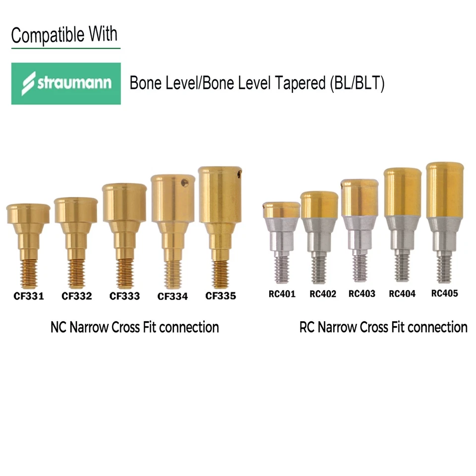 Dental Locator Attachment Abutment Fits Straumann ITI NC/RC 1.0-5.0mm Removable