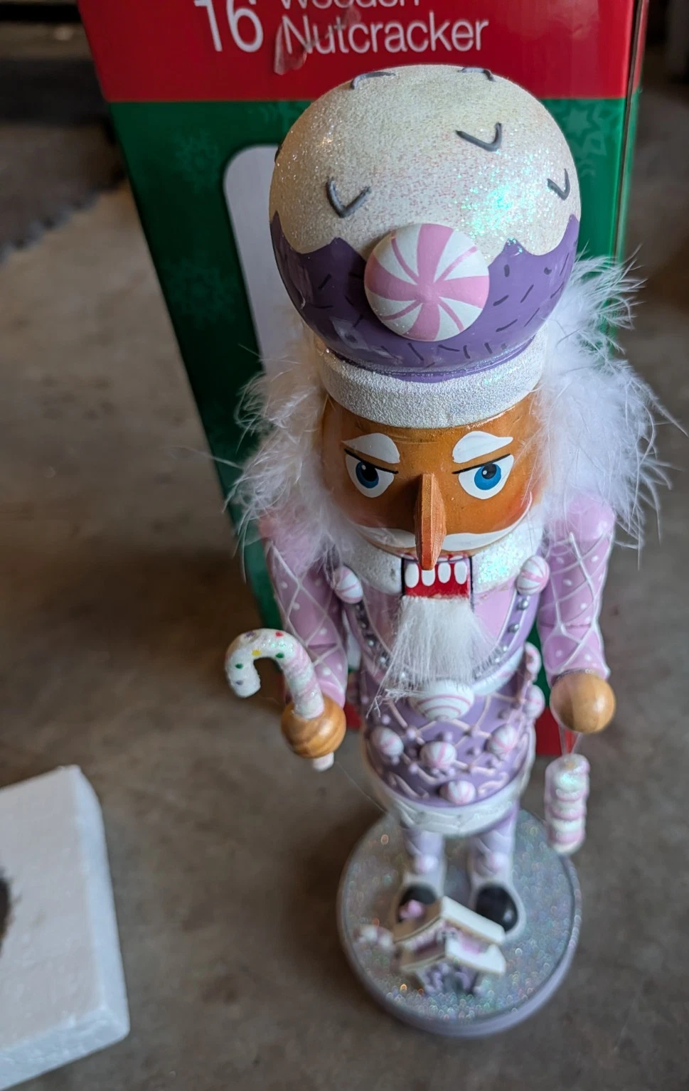 Kurt S. Adler 16" Purple Wooden Nutcracker Christmas Decoration, Hand Painted