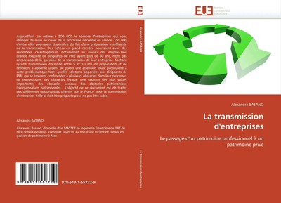 Alexandra Basano | La transmission d'entreprises | Taschenbuch | Französisch