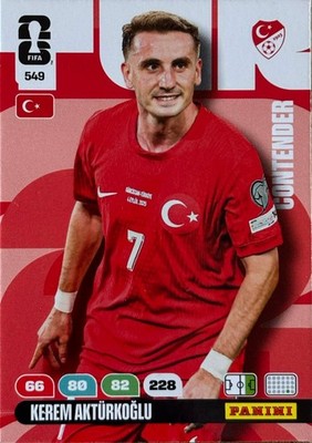 Panini FIFA ADRENALYN XL Club World Cup 2026 NR549 Kerem Aktürkoglu CONTENDER