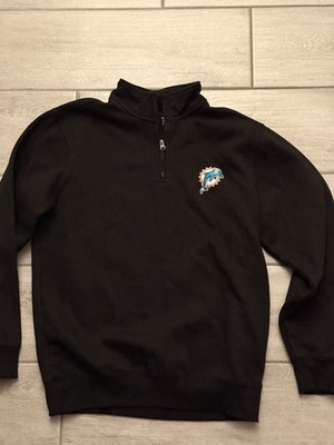 Antigua brand Miami Dolphins men's throwback logo victory quarter-zip pullover M