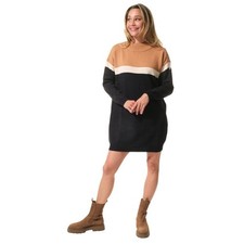 Hublot Marine Mode Charlyse Sweater Dress Large Pecan/Ecru/Marine NWT