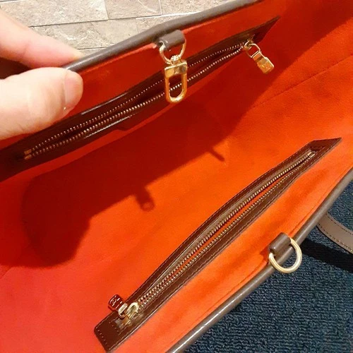 Louis Vuitton Damier Manosque PM Canvas Hand Tote Bag N51121 Used Japan - Picture 8 of 15