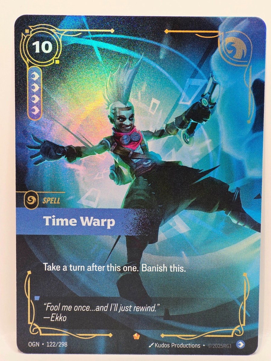 リフトバウンド　riftbound Time Warp Time Warp 122/298 Epic Foil Riftbound Origins OGN Ekko English NM